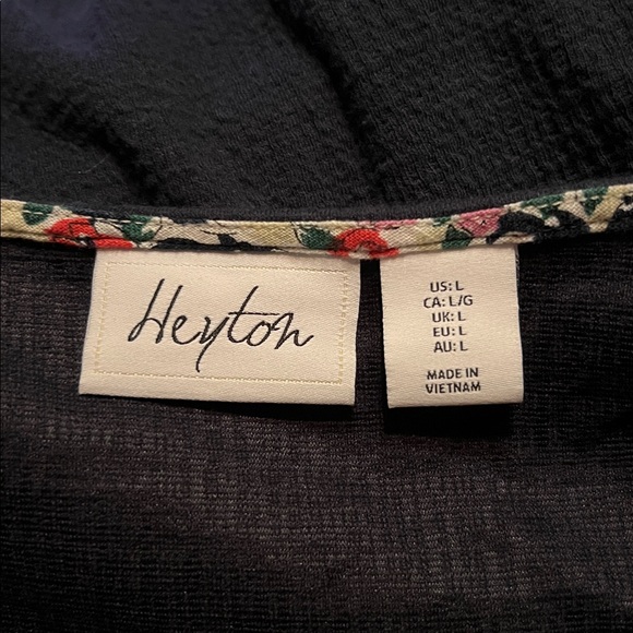 Heyton Navy Ruffle Sleeve T-shirt Dress Shift L - Picture 6 of 8